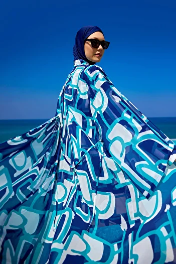 Riva Mera Colorful Hijab Kimono – Lightweight, Flowing and Full Length Beach Pareo Rp2513