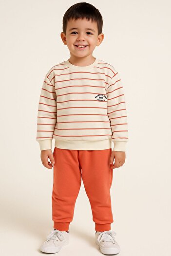 FURKYY Colorful Striped Seasonal Men's Bottom Top Set