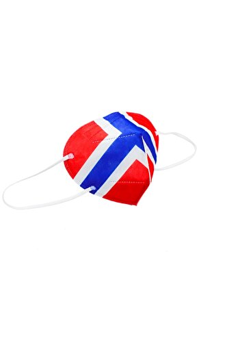 Andum Set of 30 FFP2 Masks White/Red/Blue, model AD-1001, 5 layers, individually packaged