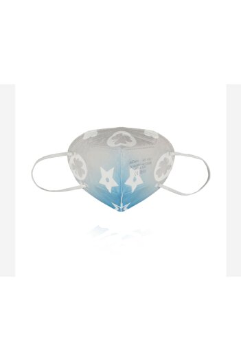 THK FFP2 Masks Gray/Blue with drawings Set of 50, model AD-1001, 5 layers, individually wrapped