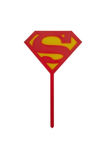 OEM Topper tort Superman, 15cm x 9cm, reutilizabil, printat 3D
