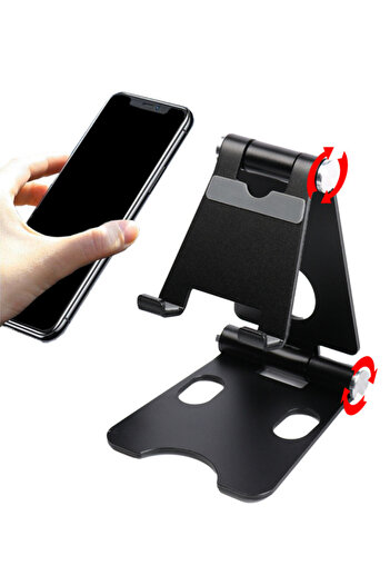 Generic Foldable Adjustable Desktop Phone and Tablet Stand - Portable Durable Holder for iPhone, iPad, Smart