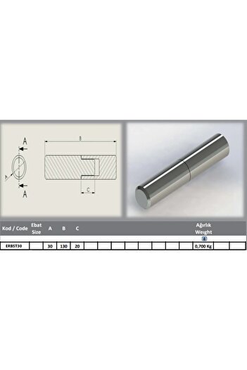 Erbek Shaft hinge Standard 30 mm