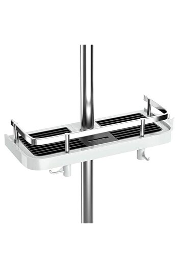 Generic Bathroom Shelf, Square Storage No Drilling Caddy Hanging Holder for Shampoo Tidy With Buckle and Sh