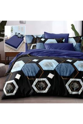 Ralex Double Bed Set Finet Cotton 6 Pieces with Mattress Cover 160 x 200 or 180 x 200 cm, Duvet 200 x 230