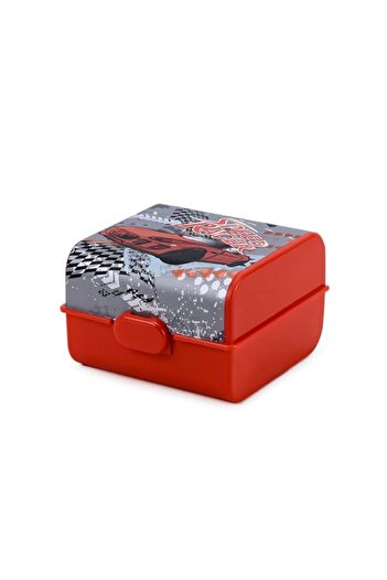 Generic Herevin Speed Racer Printed 750ml Red Lunch Box for Kids - BPA-Free Polypropylene (PP) Food Storage