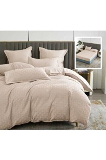 Ralex Bed Linen Finet Natur UNI Stripe 6 Pieces, Beige, Pucioasa