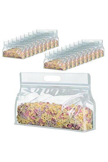 Generic Aowin 20 Pcs Reusable Self-Sealing Food Storage Bags,Reusable Airtight Food Storage Bags,Transparen