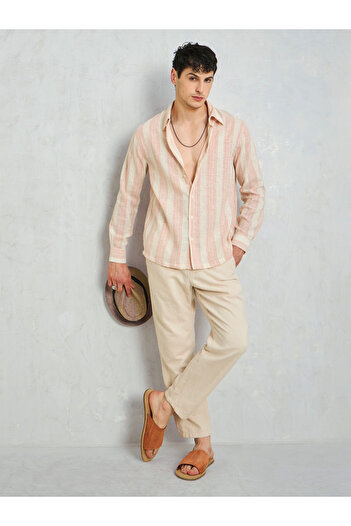 Mascln Sassafras By Styli Men Striped Long Sleeve Relaxed Fit Shirt