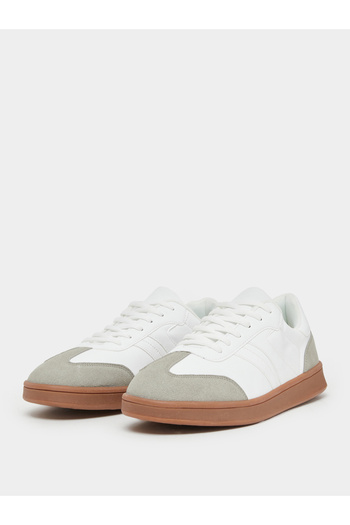 Styli Men Color Block Lace Up Gum Sole Sneakers