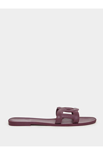 Take Two By Styli Solid Cross Circle Vamp Flat Sandals