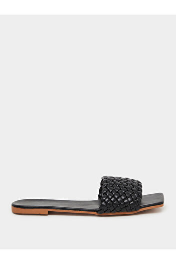 Take Two By Styli Solid Textured Weaving Flat Sandals