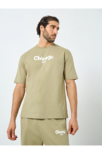 Styli Chicago Print Oversized T-Shirt and Joggers Co-ords