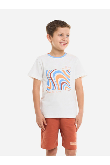 Victor and Jane By Styli Boys Cotton Round Neck T-Shirt and Shorts Set