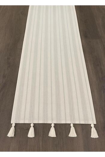 Buldan CSN Tekstil çizgili keten runner