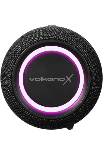 Volkano SoundBlast: Portable Bluetooth Speaker with Powerful Sound and RGB Lights - Black