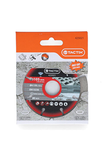Tactix Durable Break-Resistant Round Diamond Polishing Disc 105 x 22.23mm