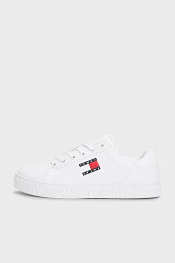 Tommy Hilfiger Pohodlné dámské bílé tenisky – ploché dno, nízký kotník, logo En0En02703-Ybs