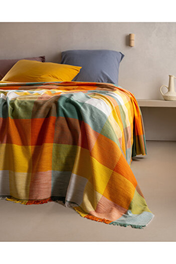 Madame Coco Grignols Double Cotton Bedspread - Colorful
