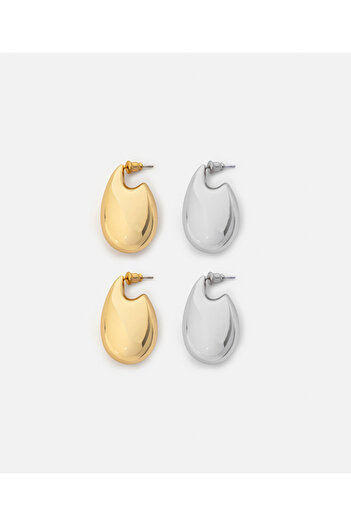 İpekyol Set of Two Metal Earrings