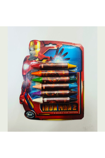 Generic Iron Man Crayons 6 Pack Assorted Colors