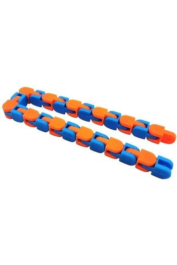 Royal Jucarie Senzoriala Antistres, Fidget Toys, Puzzle de Imbinat Tip Sarpe, 24 Piese, +3 Ani, Portocaliu