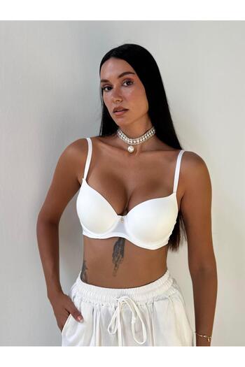 Cansoy Unpadded Classic Ecru Bra (726)