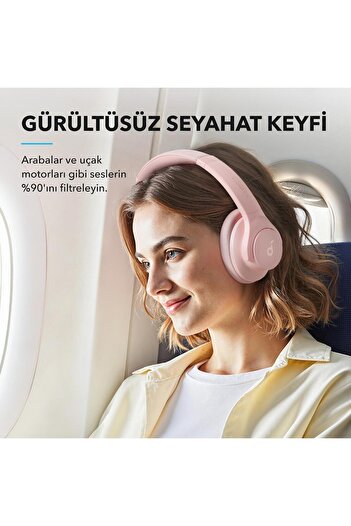 Anker Soundcore Q20i Kulak Üstü Bluetooth Kulaklık - Pembe