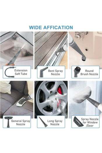 Denx 1000W Portable Handheld Steam Cleaner Set, With 9 Accessories, High Temperature, Cleaning Tool