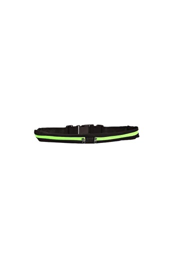 Evia Sports Belt with Compartments, Adjustable, Black