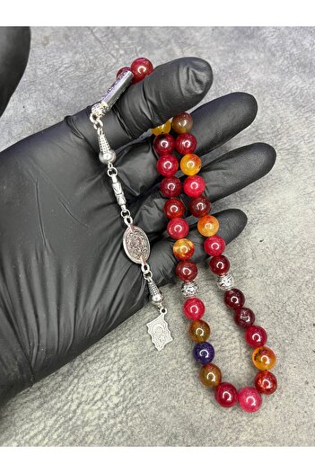 Mos Tespih Agate Stone Large Size High Level Natural Stone Prayer Beads