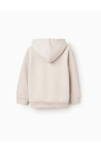 Ziddy Hooded Sweatshirt with Print for Boys 'Abstract', Beige