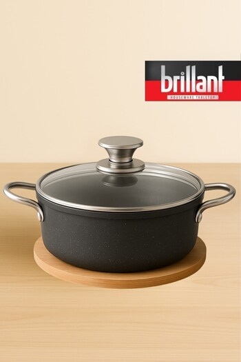 Brillant Stone Bi̇o Granite Rice Pot Basik 26 cm 4.5 Liter Anthracite