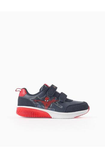 Ziddy Trainers with Lights and Touch-Fastening Strap for Boys 'Spiderman', Blue