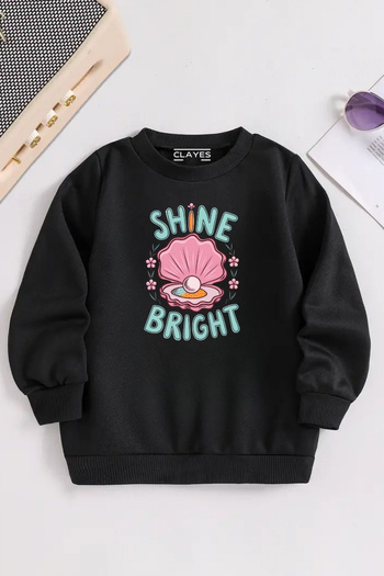 VBSVİBES Gât negru pentru copii SHINE BRIGHT Imprimat, țesătură groasă de iarnă