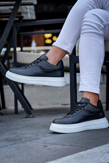 BESKAR Kb X20 Kuback Black Leather Casual Men's Shoes