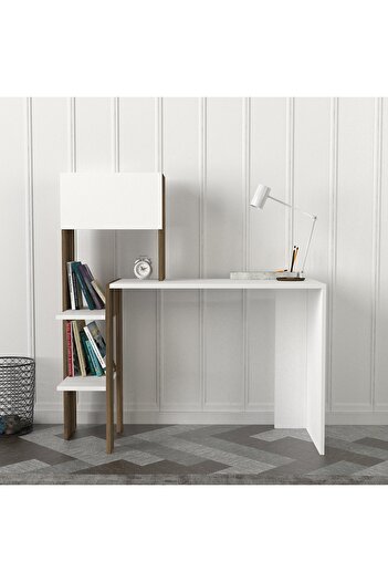 UnicUtil Birou, Clear Space, UnicUtil, 114.3 x 45 x 120 cm, Alb și Maro, UUDESK10