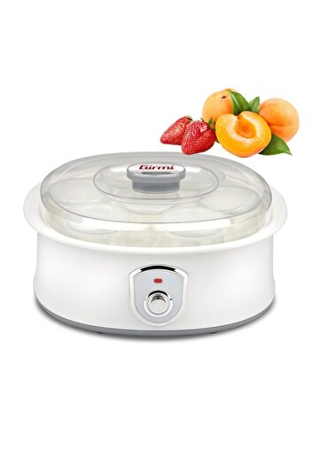 Girmi Yogurt Maker with 7 Glass Jars x 180ml, 20W, White