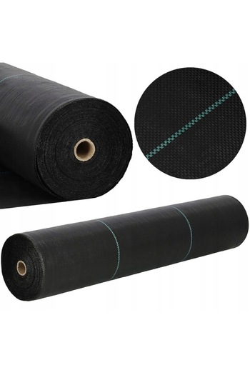 SERSIMO Agrotextile film, mulching, anti-weeds, UV filter, 10 x 1.6 meters, 70g/m2, black