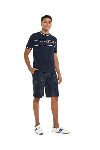 R&B Printed Sleep Shorts with Drawstring Waist