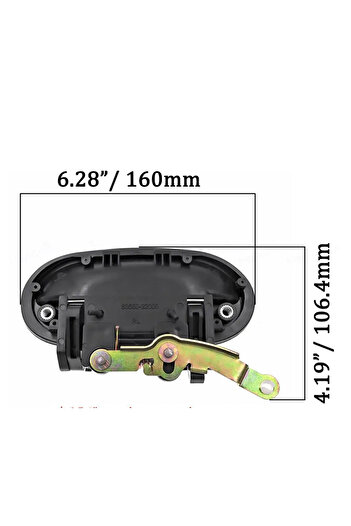 ESAGARAJ Hyundaı Accent Egg Case Compatible for 1994-1999 Exterior Door Handle Rear Right