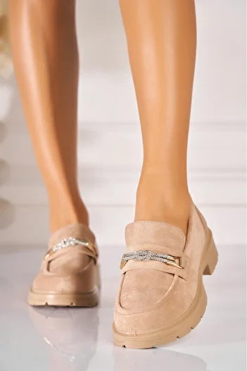 Joana Pantofi dama casual Nude din Piele Ecologica Intoarsa Diona2