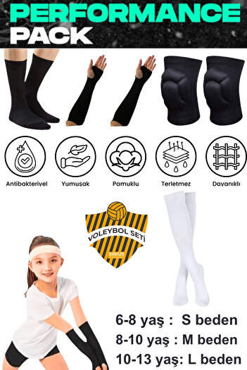 SCHMILTON Set of 8 Volleyball Match Sport Volleyball Knee Pads Volleyball Sleeves Anti-Sweat Anti-Slip Volleyball Socks