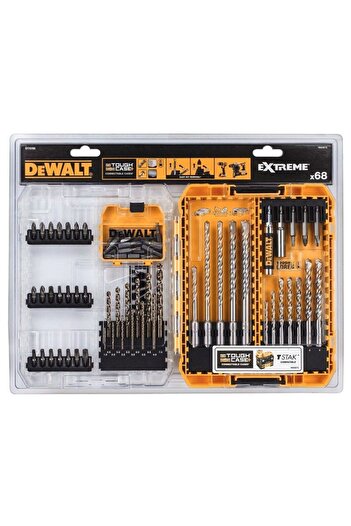 Dewalt - EXTREME SDS Plus Drill Bit Set, for Metal and Masonry, 68 Pieces [DT70760-QZ]