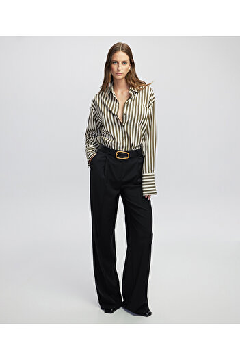 İpekyol Line Pattern Off Shoulder Shirt