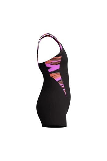 SPEEDO Hyperboom Splice Legsuit Female Child Swimmer Swimsuit Black-Purple
