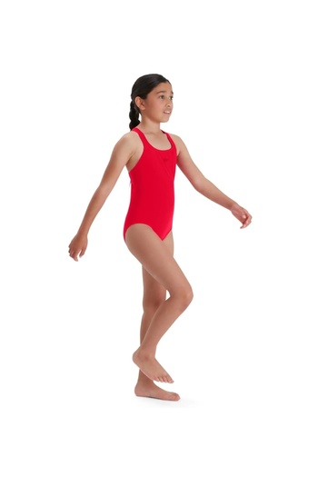SPEEDO Girl's Eco Endurance Girl's Swimsuit with Medal Red