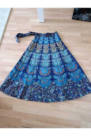 anne moda ankara Ethnic, Bohemian, 100% Cotton, Organic Dye, Long, Wrap (Wrapped) Skirt