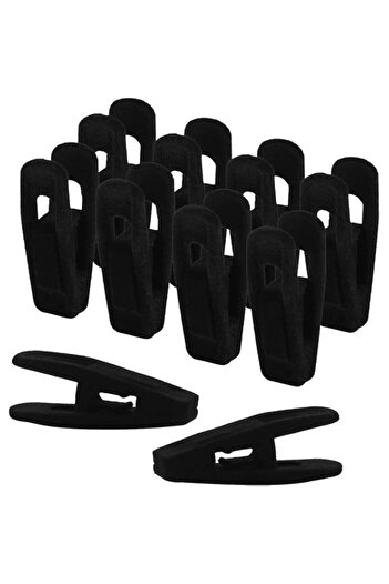 Generic Red Dot Gift® Black Velvet Clips, 20 Pack, Durable Non-Breaking Material, Suitable to Hang Many Typ