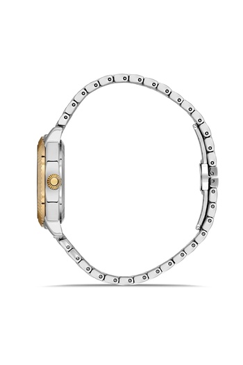 FERRO Yellow and Silver Steel Cord Women's Wristwatch Fl21632Awt-D3 3Atm Waterproof 2 Years Warranty
